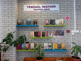 A kihelyezett könyvek a Témánál vagyunk polcon