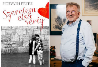 A szerző és a könyv borítója