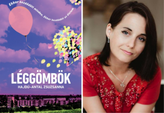 A szerző és a könyv borítója