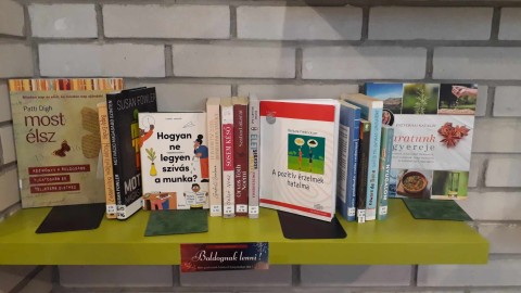 A kihelyezett könyvek a Témánál vagyunk polcon