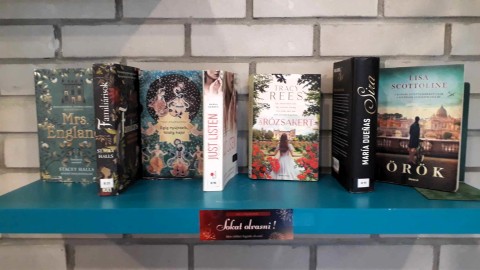 A kihelyezett könyvek a Témánál vagyunk polcon