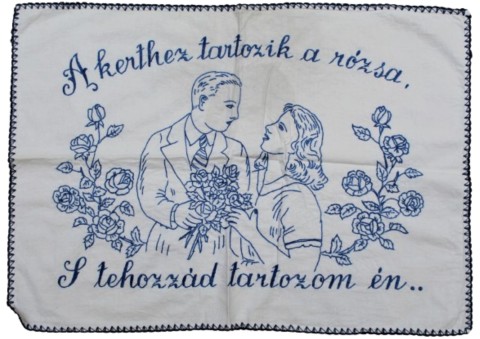 A kerthez tartozik a rózsa, s tehozzád tartozom én... falvédő