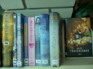 A kihíváshoz kihelyezett könyvek a könyvtárban