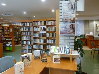 A kihíváshoz kihelyezett könyvek a könyvtárban