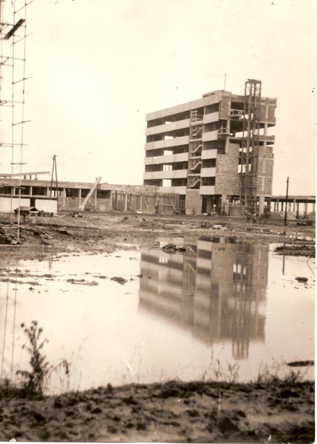 TVK Igazgatósági épületének építése, 1960-as évek.