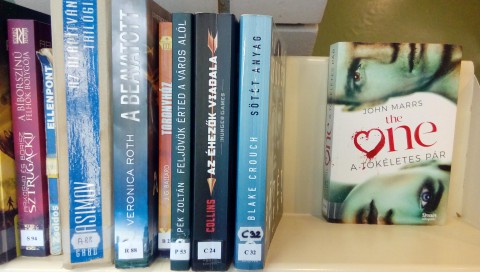 A kihíváshoz kihelyezett könyvek a könyvtárban