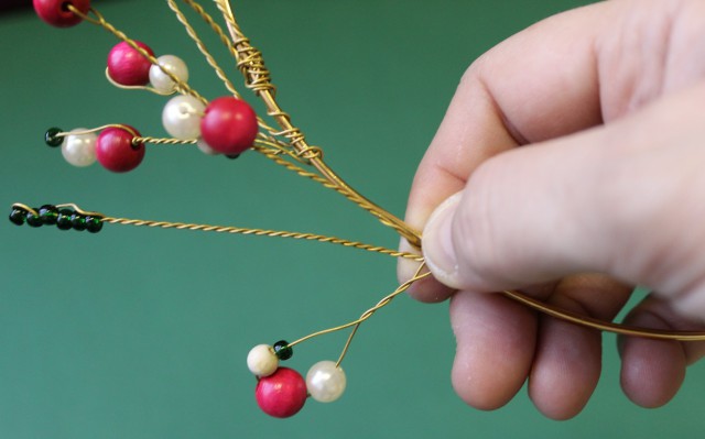 A koszorú elkészítésének fázisai