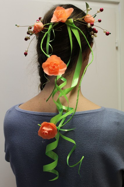 Az elkészült koszorú