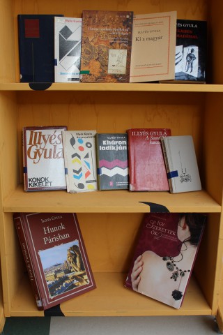a kölcsönzőtérben kihelyezett könyvek