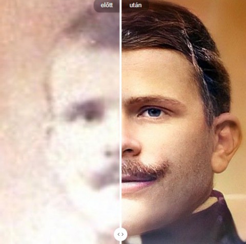 A számítógépes program segítségével restaurált kép.