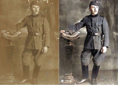 A számítógépes program segítségével restaurált kép.