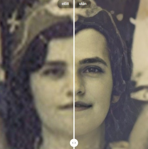 A számítógépes program segítségével restaurált kép.